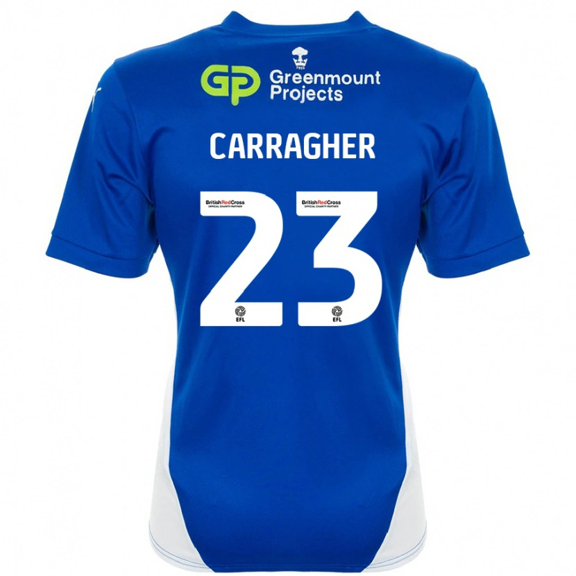 Danxen Heren James Carragher #23 Blauw Wit Thuisshirt Thuistenue 2024/25 T-Shirt