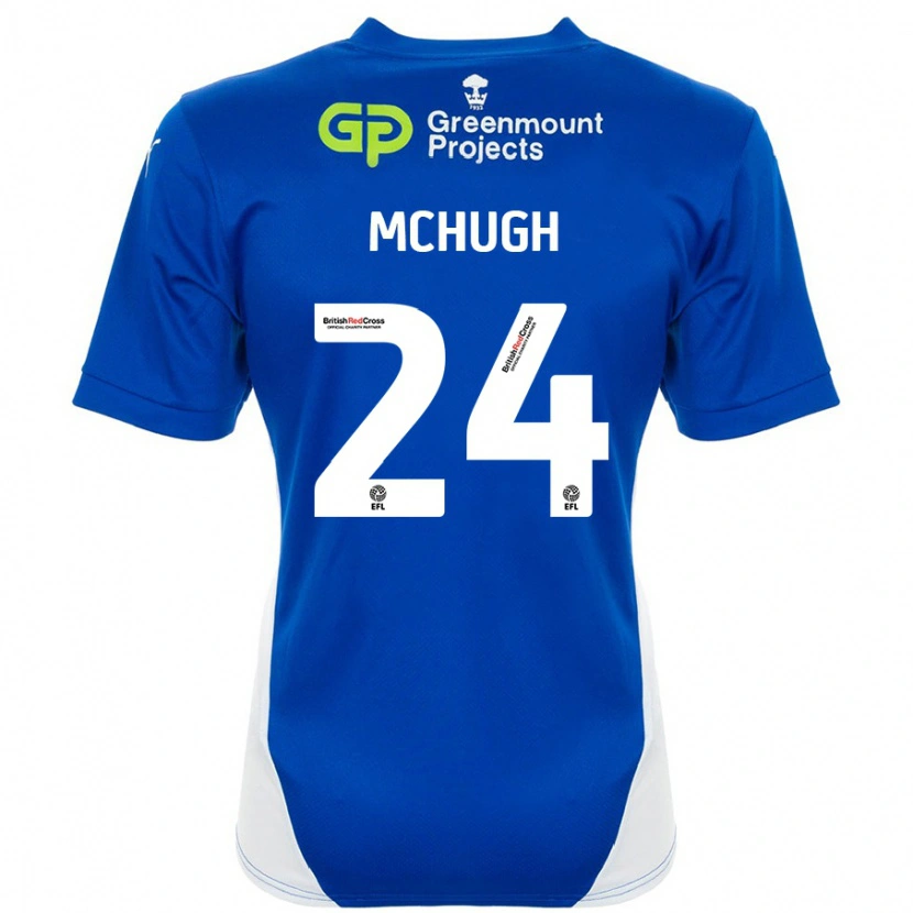 Danxen Heren Harry Mchugh #24 Blauw Wit Thuisshirt Thuistenue 2024/25 T-Shirt
