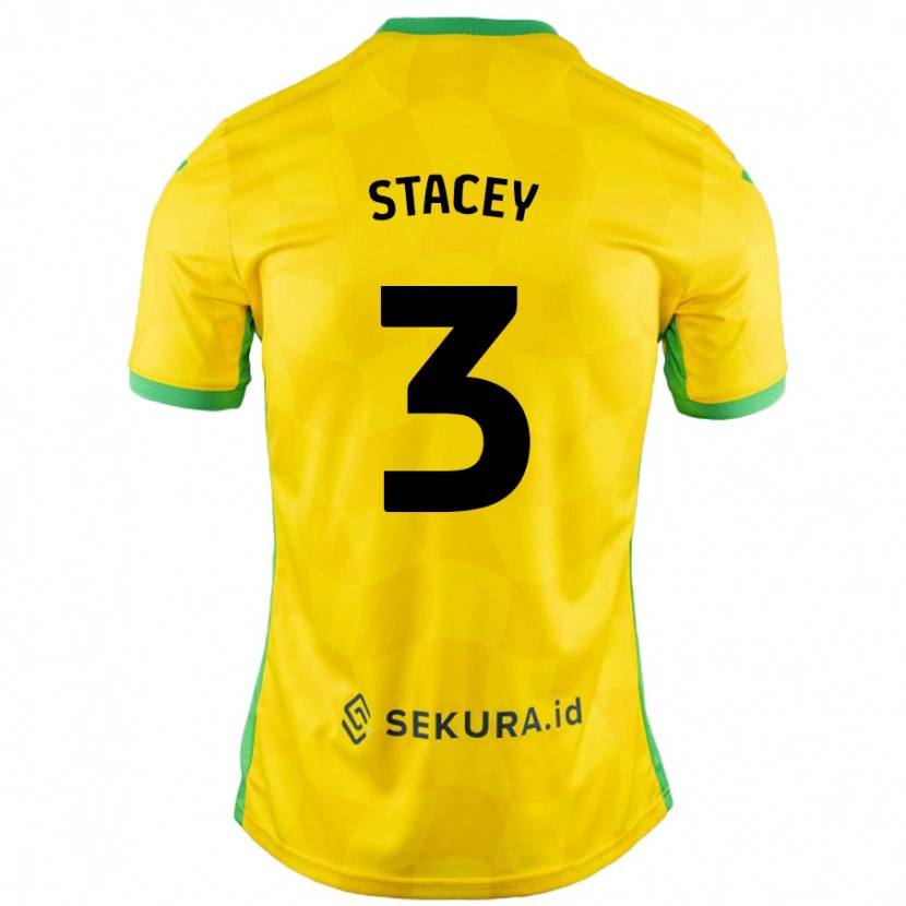 Danxen Heren Jack Stacey #3 Geel Groen Thuisshirt Thuistenue 2024/25 T-Shirt