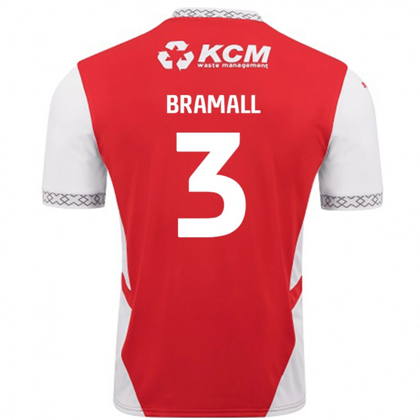 Danxen Heren Cohen Bramall #3 Rood Wit Thuisshirt Thuistenue 2024/25 T-Shirt