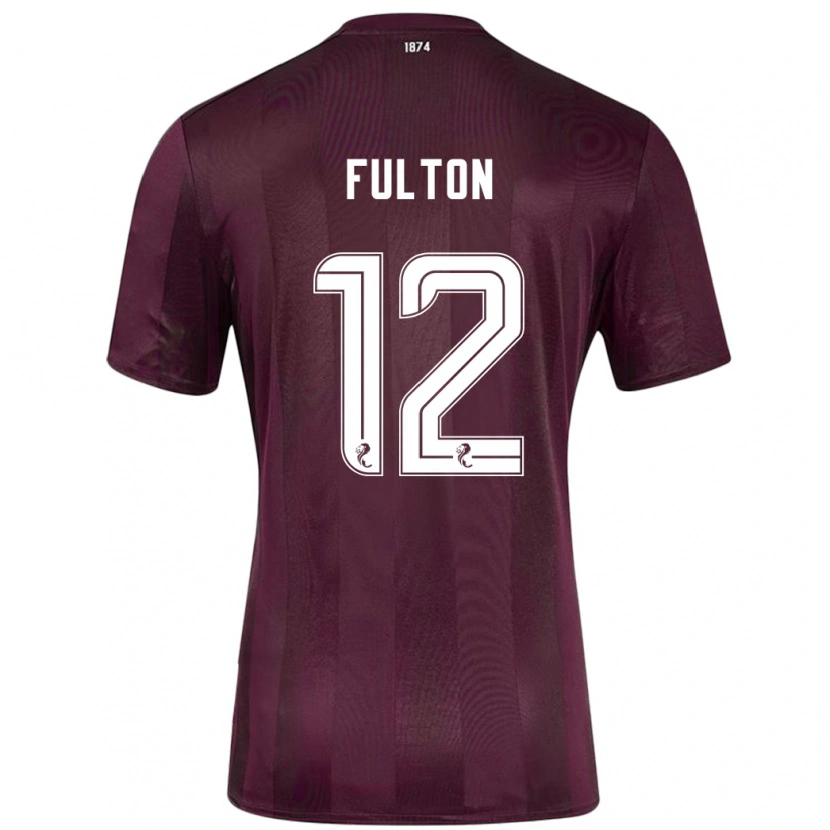Danxen Heren Ryan Fulton #12 Bordeauxrood Thuisshirt Thuistenue 2024/25 T-Shirt
