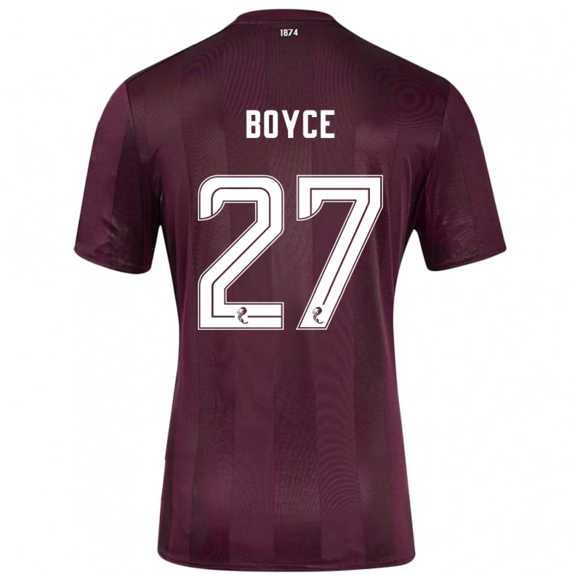 Danxen Heren Liam Boyce #27 Bordeauxrood Thuisshirt Thuistenue 2024/25 T-Shirt
