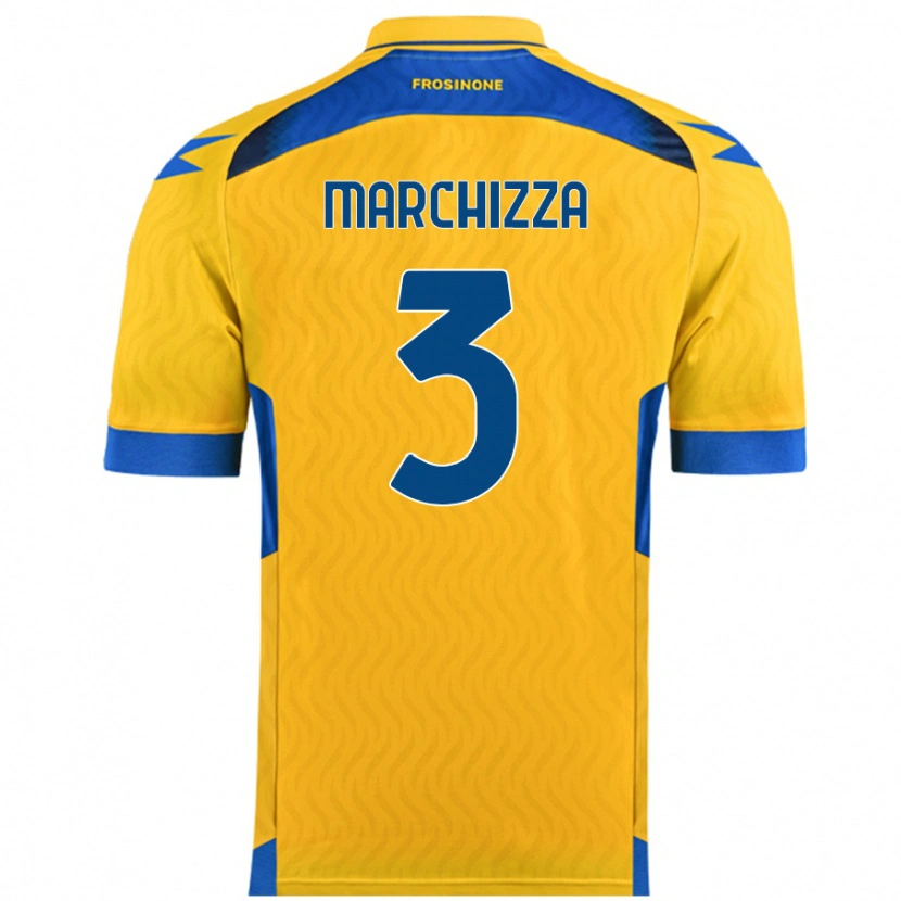 Danxen Heren Riccardo Marchizza #3 Geel Thuisshirt Thuistenue 2024/25 T-Shirt