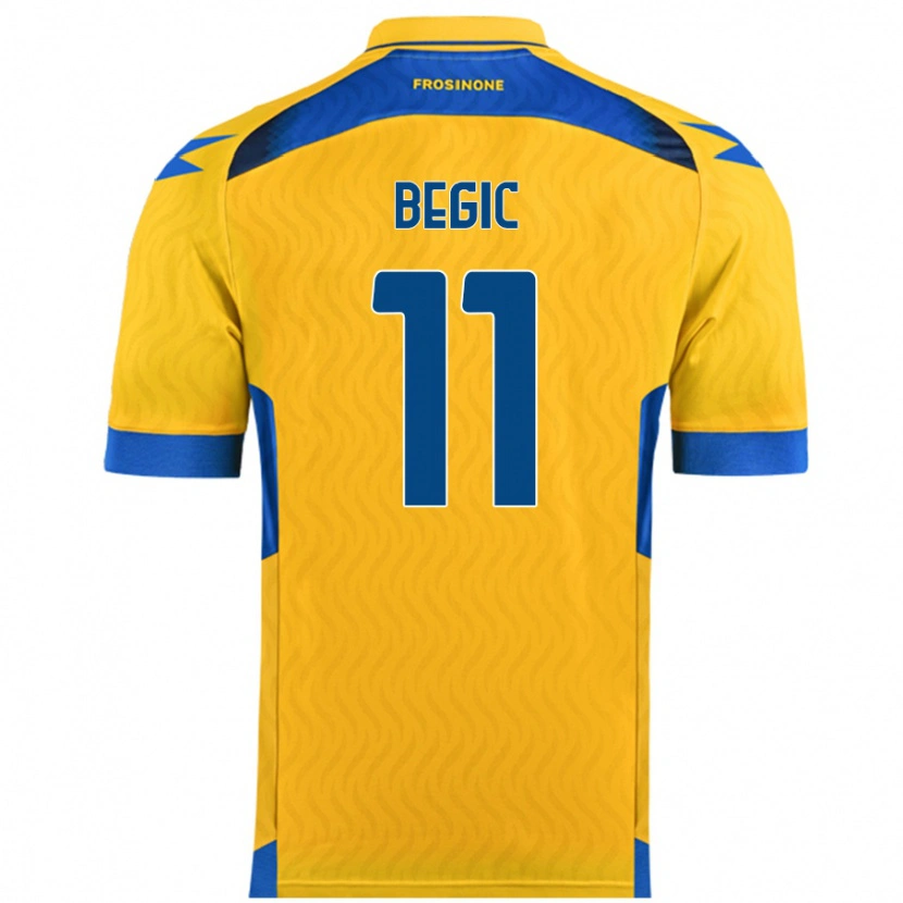 Danxen Heren Tjas Begic #11 Geel Thuisshirt Thuistenue 2024/25 T-Shirt