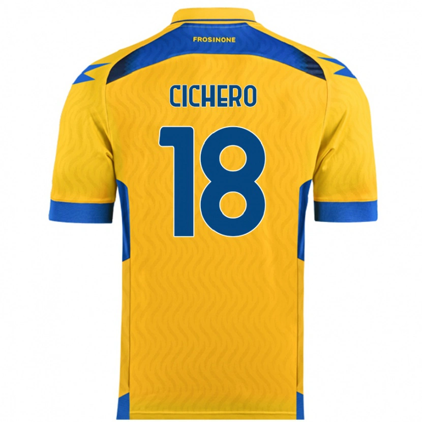 Danxen Heren Alejandro Cichero #18 Geel Thuisshirt Thuistenue 2024/25 T-Shirt