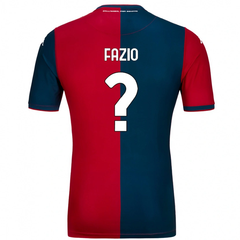 Danxen Heren Lorenzo Fazio #0 Rood Donkerblauw Thuisshirt Thuistenue 2024/25 T-Shirt