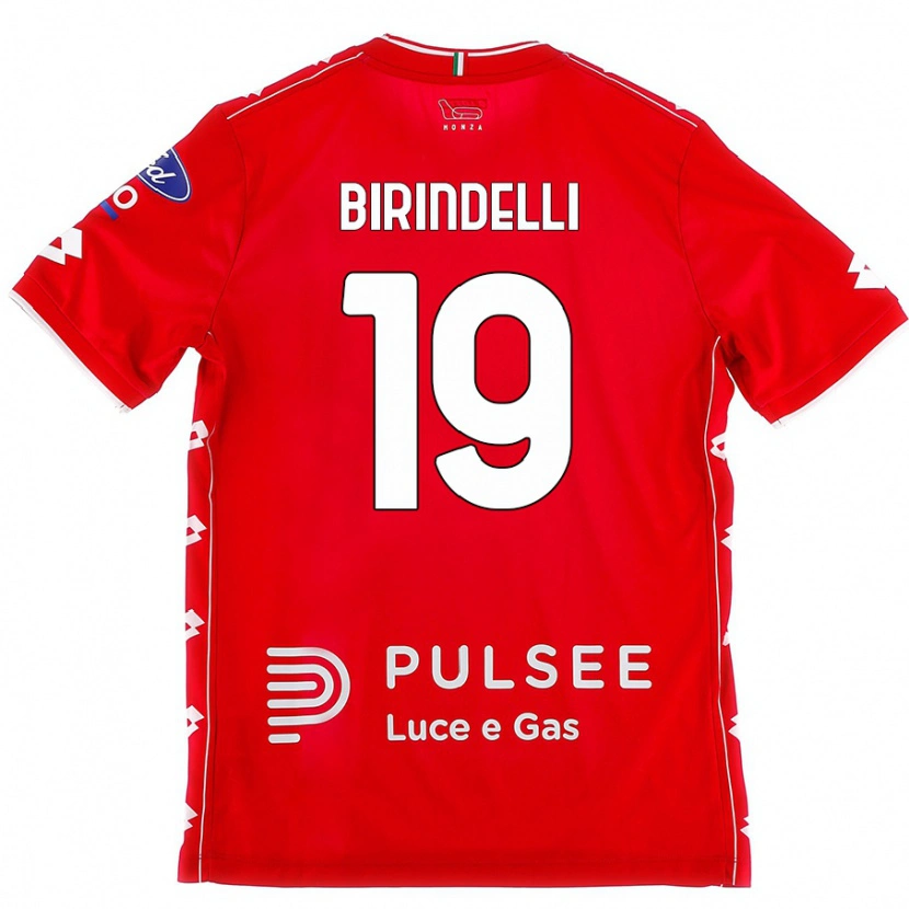 Danxen Heren Samuele Birindelli #19 Rood Wit Thuisshirt Thuistenue 2024/25 T-Shirt