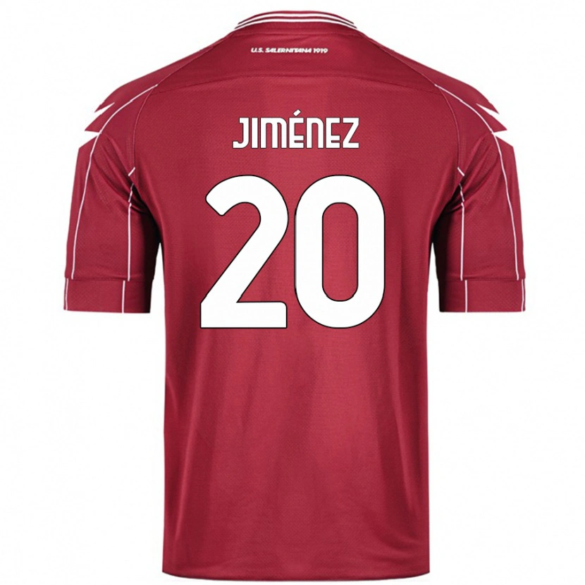 Danxen Heren Kaleb Jiménez #20 Bordeauxrood Thuisshirt Thuistenue 2024/25 T-Shirt