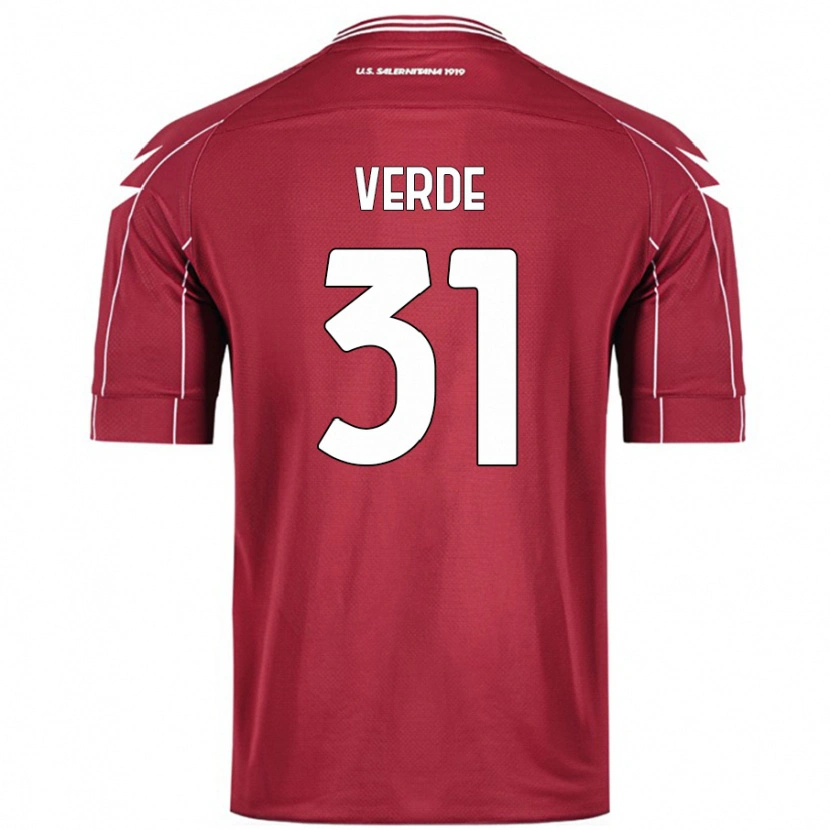 Danxen Heren Daniele Verde #31 Bordeauxrood Thuisshirt Thuistenue 2024/25 T-Shirt