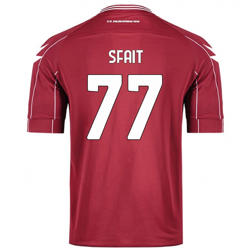 Danxen Heren Andres Sfait #77 Bordeauxrood Thuisshirt Thuistenue 2024/25 T-Shirt