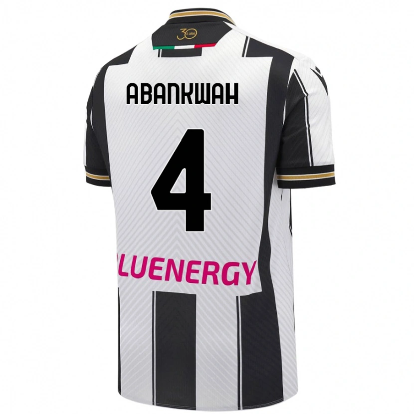 Danxen Heren James Abankwah #4 Wit Zwart Thuisshirt Thuistenue 2024/25 T-Shirt