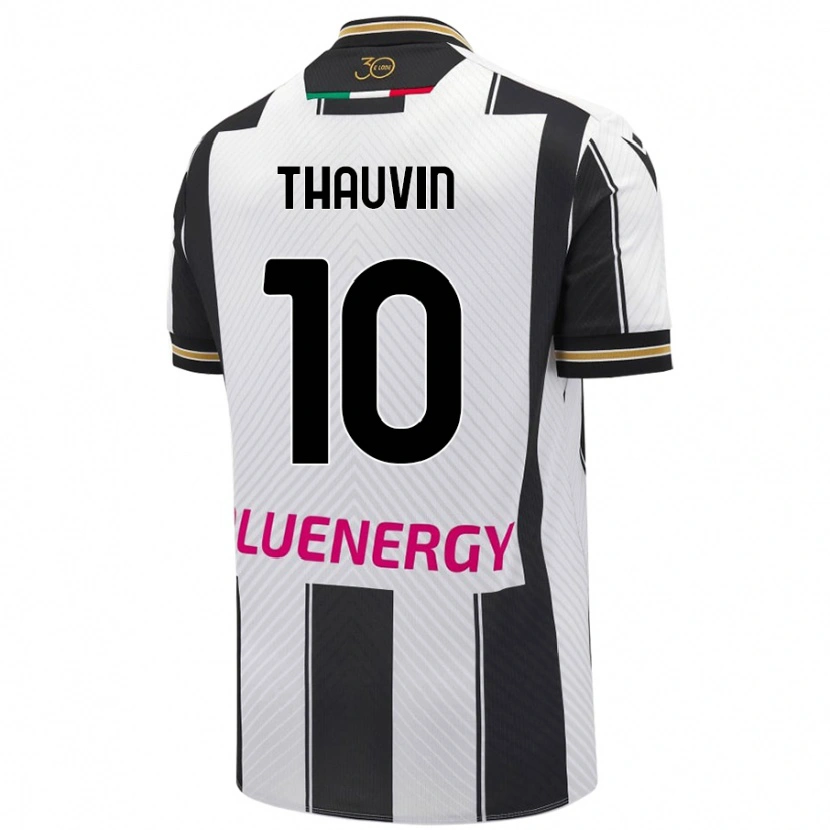 Danxen Heren Florian Thauvin #10 Wit Zwart Thuisshirt Thuistenue 2024/25 T-Shirt