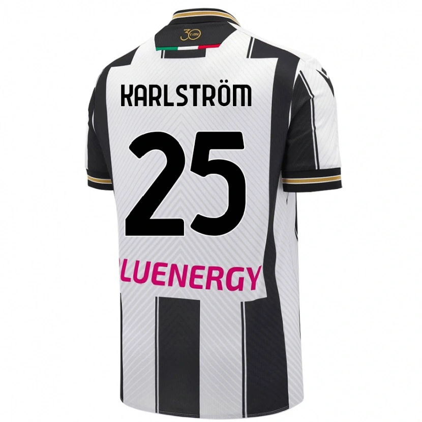 Danxen Heren Jesper Karlström #25 Wit Zwart Thuisshirt Thuistenue 2024/25 T-Shirt