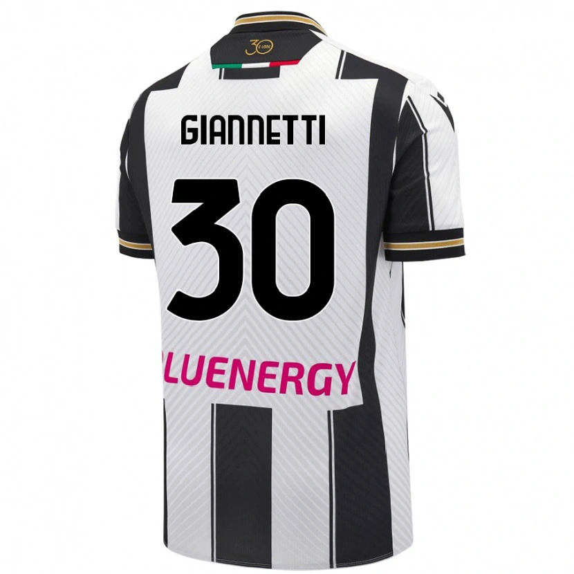 Danxen Heren Lautaro Giannetti #30 Wit Zwart Thuisshirt Thuistenue 2024/25 T-Shirt