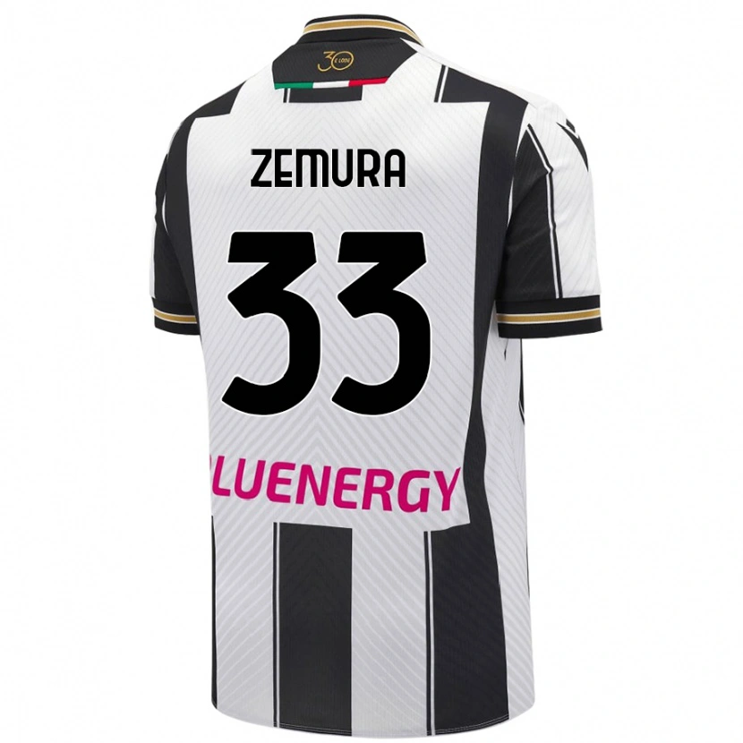Danxen Heren Jordan Zemura #33 Wit Zwart Thuisshirt Thuistenue 2024/25 T-Shirt