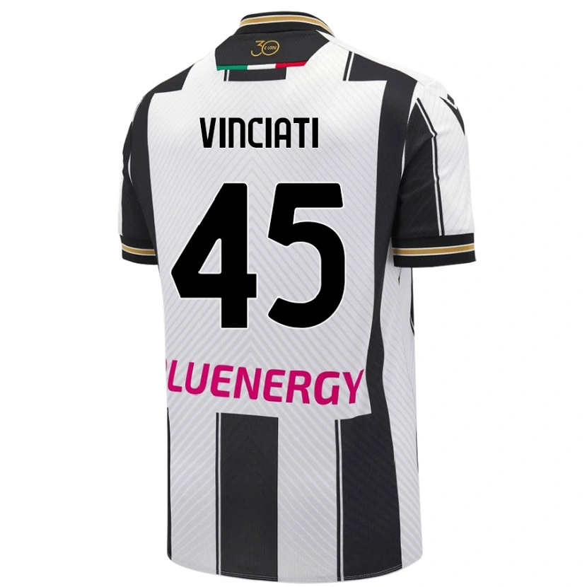 Danxen Heren Giulio Vinciati #45 Wit Zwart Thuisshirt Thuistenue 2024/25 T-Shirt