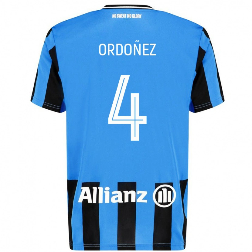 Danxen Heren Joel Ordóñez #4 Hemelsblauw Zwart Thuisshirt Thuistenue 2024/25 T-Shirt