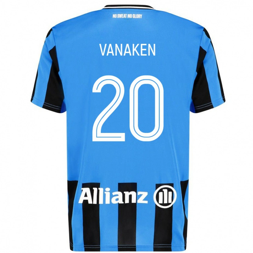 Danxen Heren Hans Vanaken #20 Hemelsblauw Zwart Thuisshirt Thuistenue 2024/25 T-Shirt