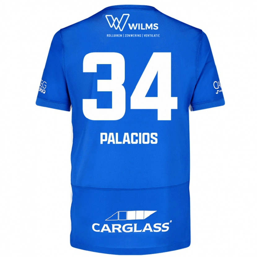 Danxen Heren Adrián Palacios #34 Blauw Thuisshirt Thuistenue 2024/25 T-Shirt