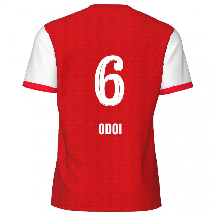 Danxen Heren Denis Odoi #6 Rood Wit Thuisshirt Thuistenue 2024/25 T-Shirt