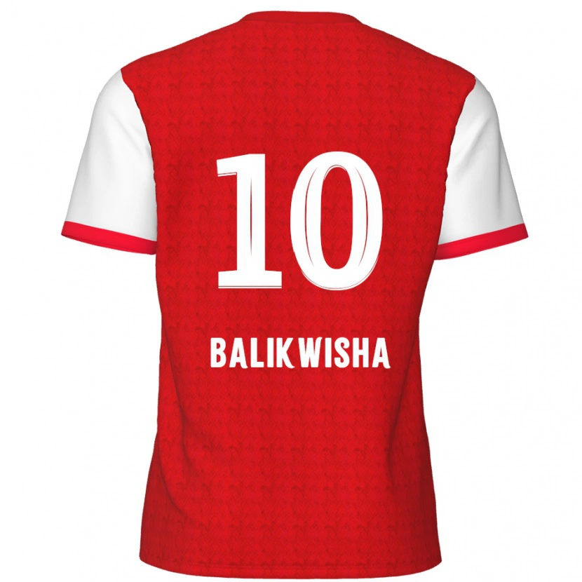 Danxen Heren Michel-Ange Balikwisha #10 Rood Wit Thuisshirt Thuistenue 2024/25 T-Shirt