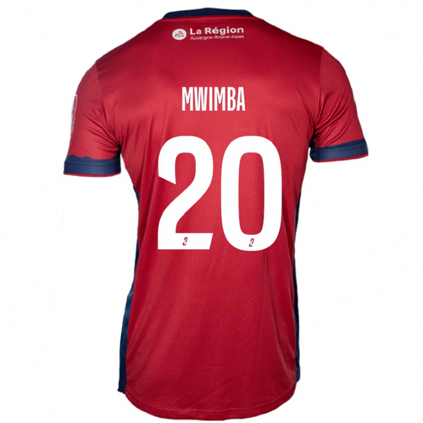 Danxen Heren Josué Mwimba Isala #20 Licht Bordeauxrood Thuisshirt Thuistenue 2024/25 T-Shirt