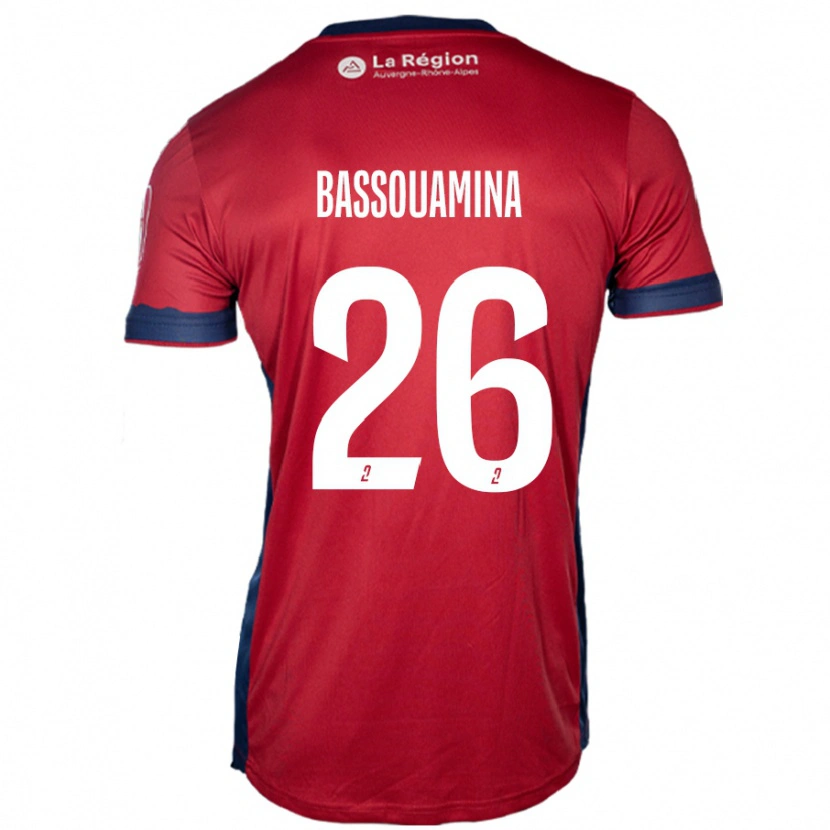 Danxen Heren Mons Bassouamina #26 Licht Bordeauxrood Thuisshirt Thuistenue 2024/25 T-Shirt