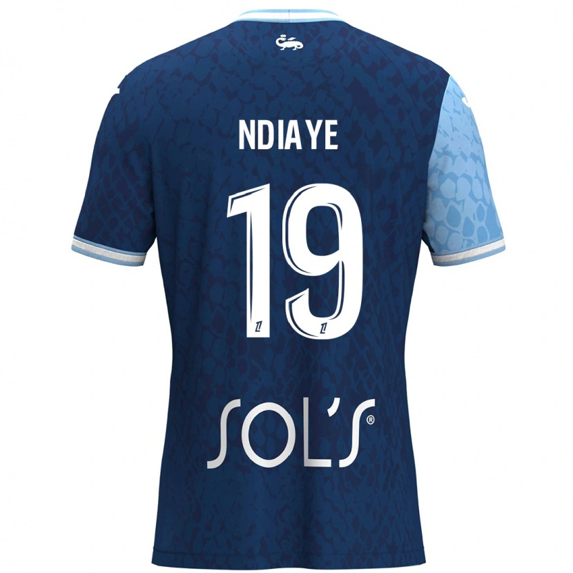 Danxen Heren Rassoul Ndiaye #19 Hemelsblauw Donkerblauw Thuisshirt Thuistenue 2024/25 T-Shirt