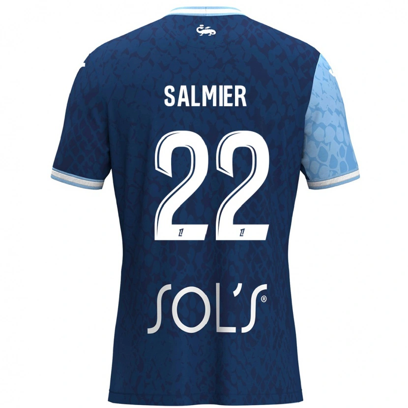 Danxen Heren Yoann Salmier #22 Hemelsblauw Donkerblauw Thuisshirt Thuistenue 2024/25 T-Shirt