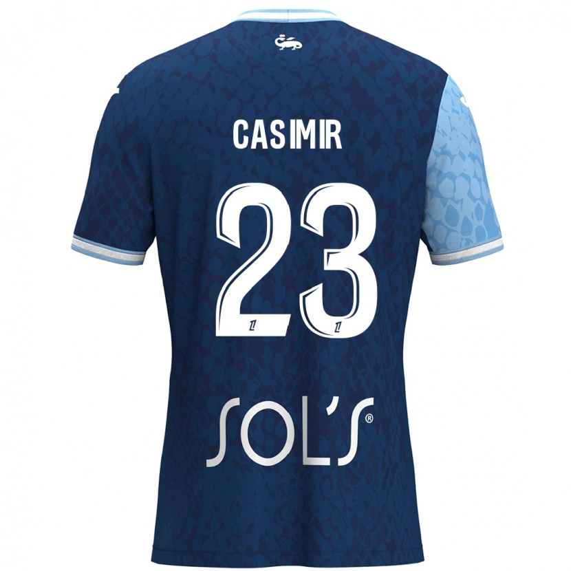 Danxen Heren Josué Casimir #23 Hemelsblauw Donkerblauw Thuisshirt Thuistenue 2024/25 T-Shirt