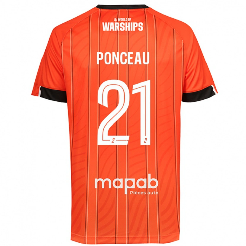 Danxen Heren Julien Ponceau #21 Oranje Thuisshirt Thuistenue 2024/25 T-Shirt