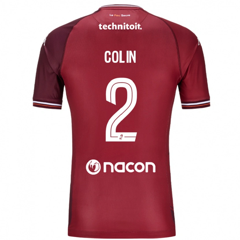 Danxen Heren Maxime Colin #2 Rood Granata Thuisshirt Thuistenue 2024/25 T-Shirt