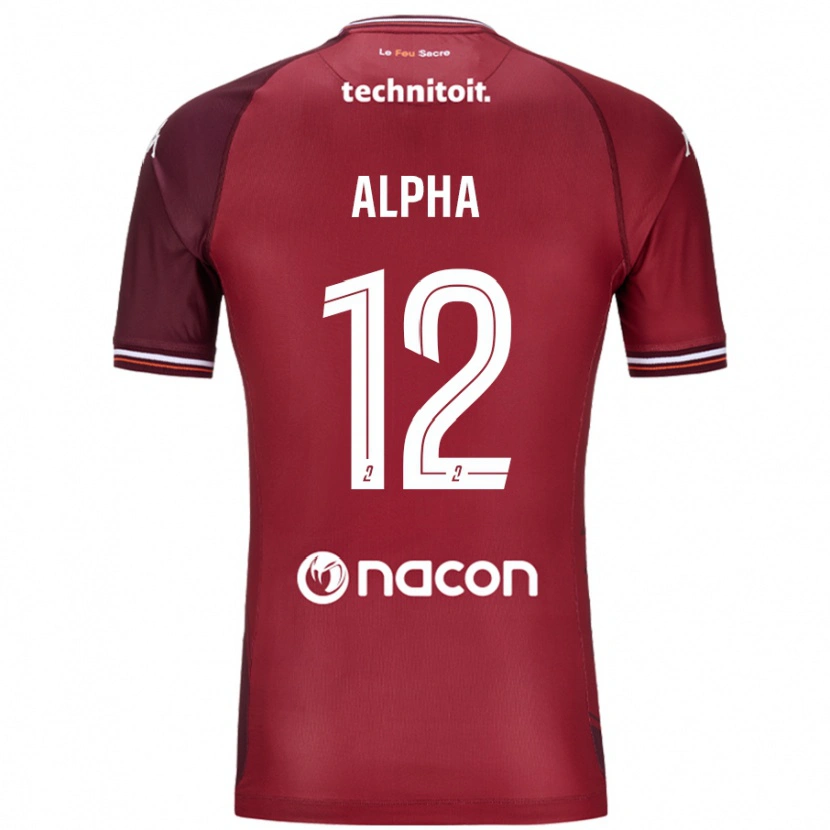 Danxen Heren Alpha Touré #12 Rood Granata Thuisshirt Thuistenue 2024/25 T-Shirt
