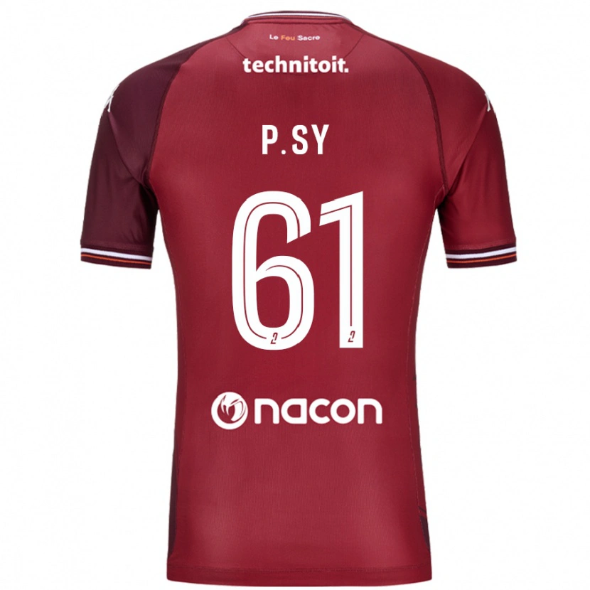 Danxen Heren Pape Sy #61 Rood Granata Thuisshirt Thuistenue 2024/25 T-Shirt
