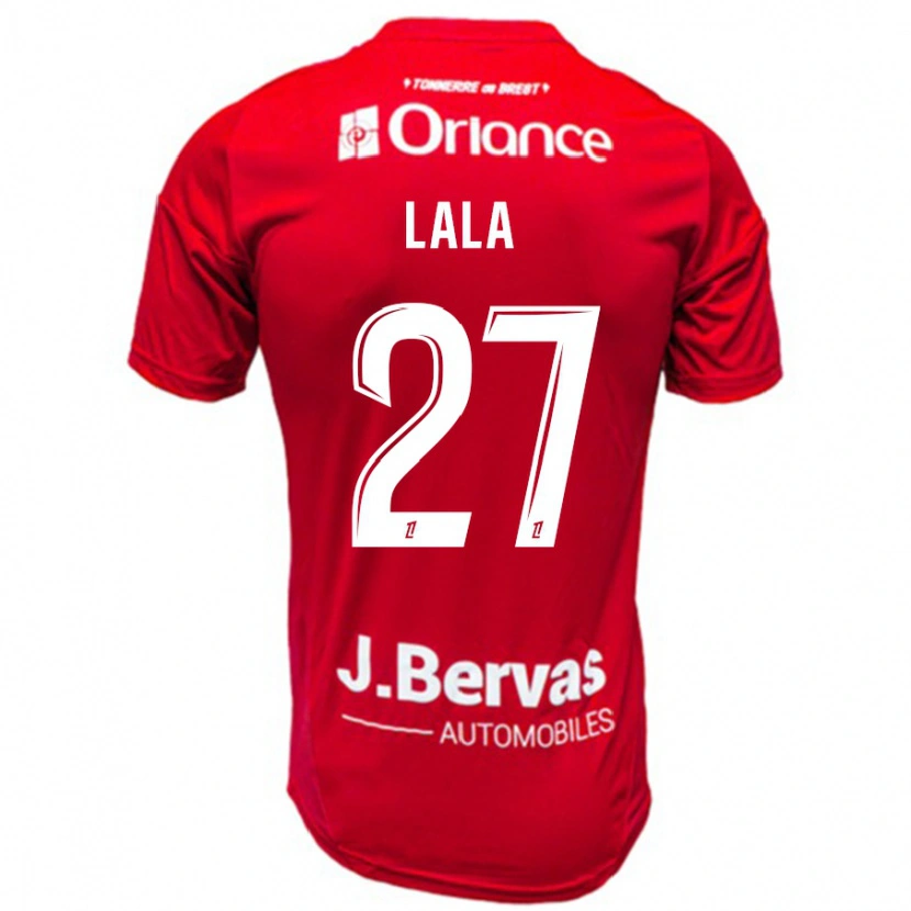 Danxen Heren Kenny Lala #27 Rood Wit Thuisshirt Thuistenue 2024/25 T-Shirt