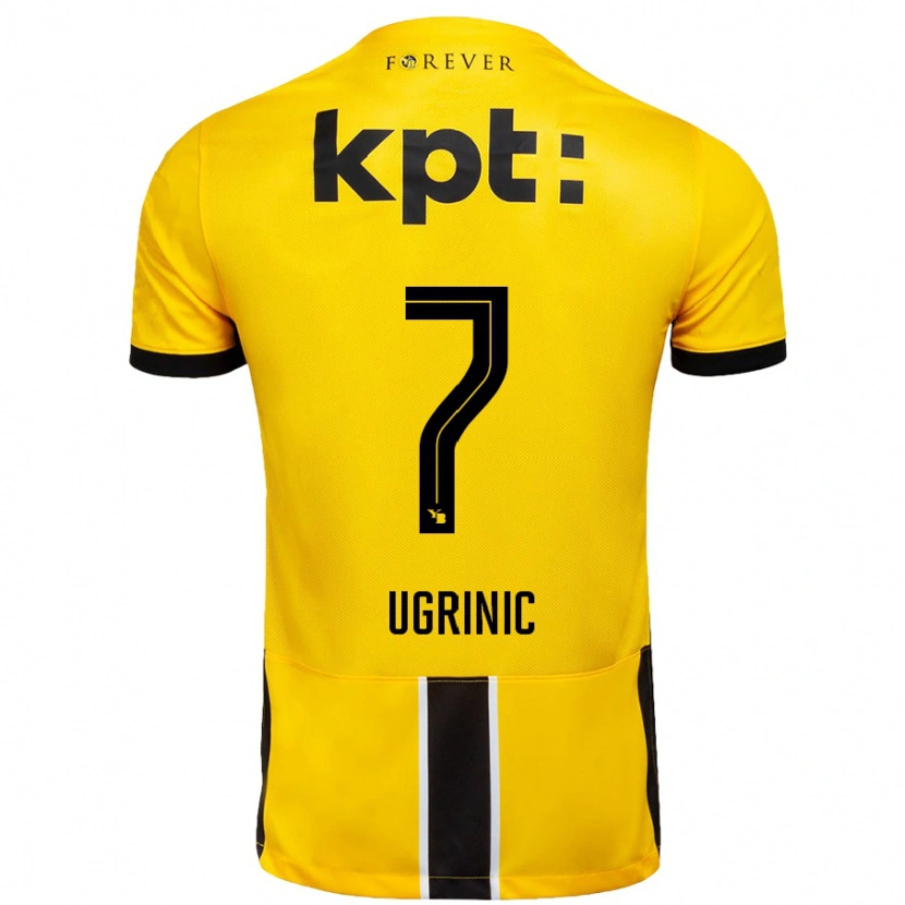 Danxen Heren Filip Ugrinic #7 Geel Zwart Thuisshirt Thuistenue 2024/25 T-Shirt