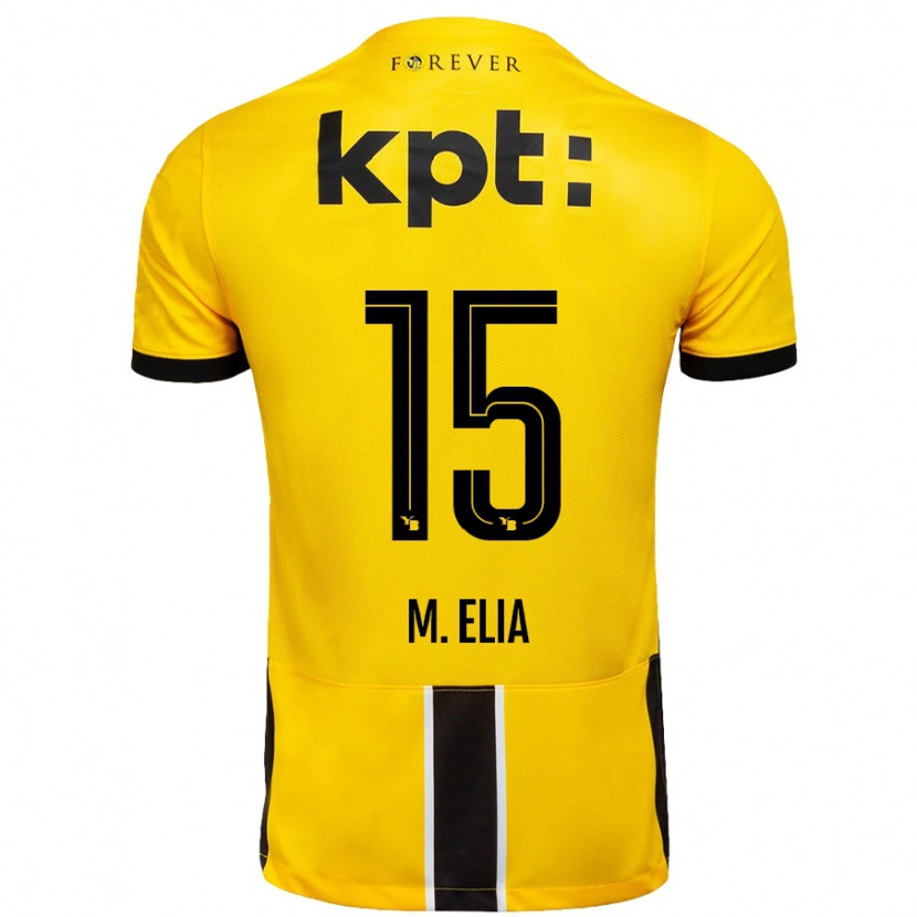 Danxen Heren Meschack Elia #15 Geel Zwart Thuisshirt Thuistenue 2024/25 T-Shirt