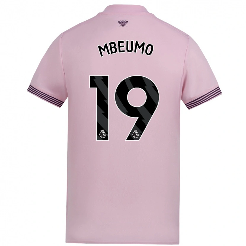 Danxen Heren Bryan Mbeumo #19 Roze Uitshirt Uittenue 2024/25 T-Shirt