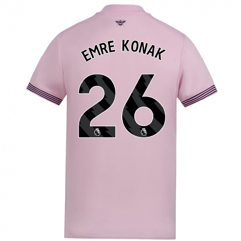 Danxen Heren Yunus Emre Konak #26 Roze Uitshirt Uittenue 2024/25 T-Shirt