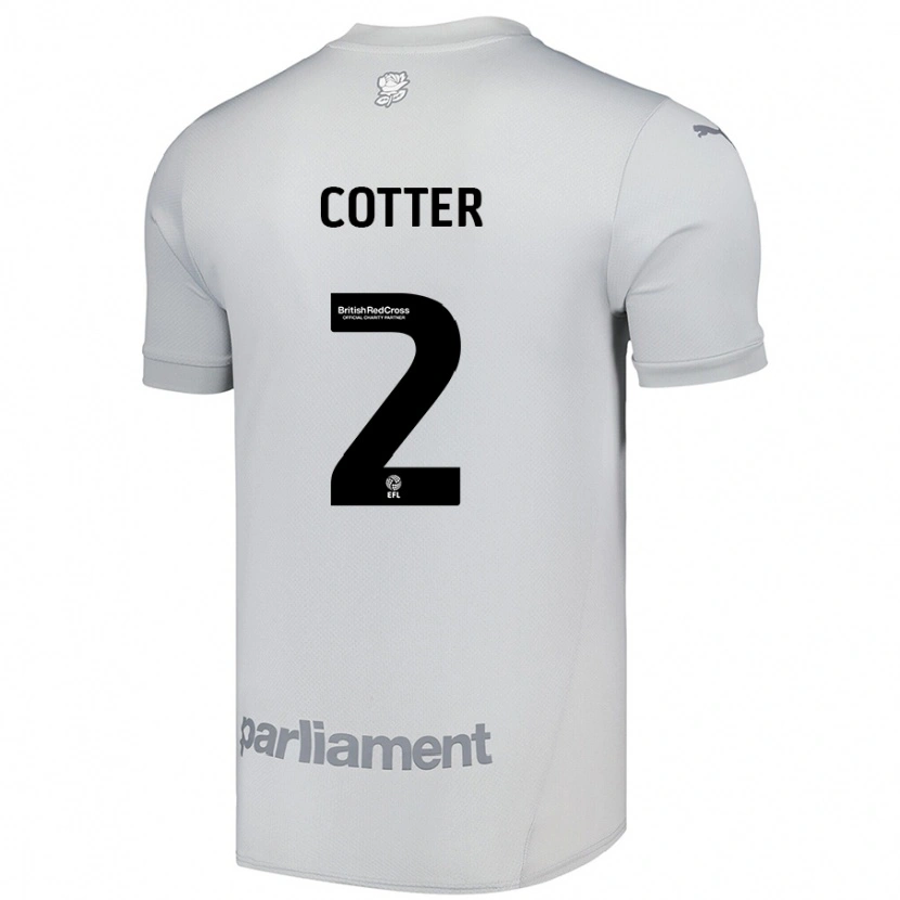 Danxen Heren Barry Cotter #2 Zilvergrijs Uitshirt Uittenue 2024/25 T-Shirt
