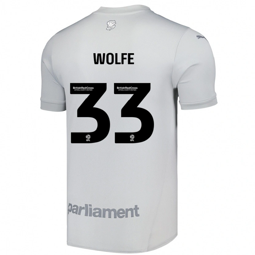 Danxen Heren Matty Wolfe #33 Zilvergrijs Uitshirt Uittenue 2024/25 T-Shirt