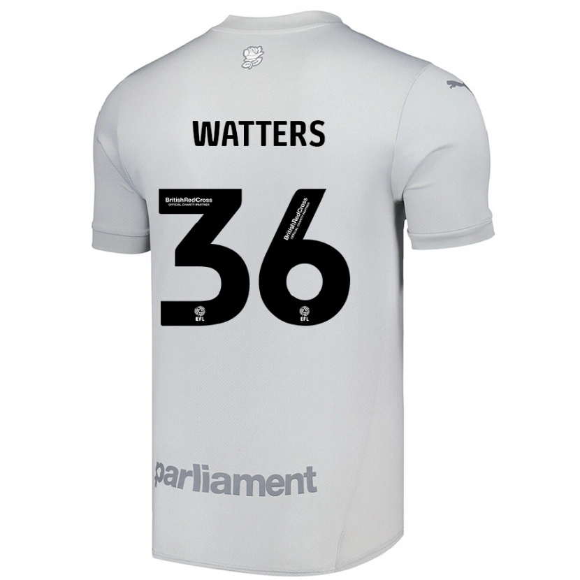 Danxen Heren Max Watters #36 Zilvergrijs Uitshirt Uittenue 2024/25 T-Shirt