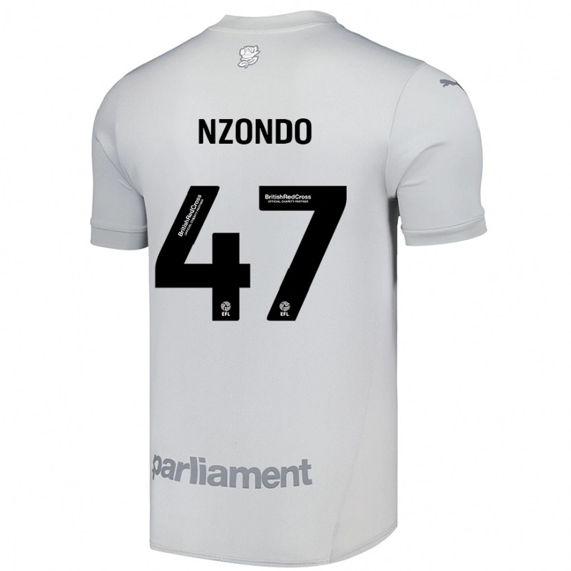 Danxen Heren Emmaisa Nzondo #47 Zilvergrijs Uitshirt Uittenue 2024/25 T-Shirt