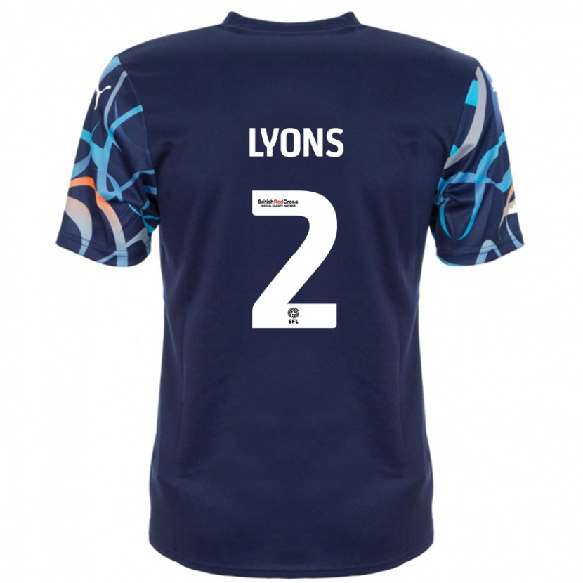 Danxen Heren Andy Lyons #2 Marineblauw Uitshirt Uittenue 2024/25 T-Shirt