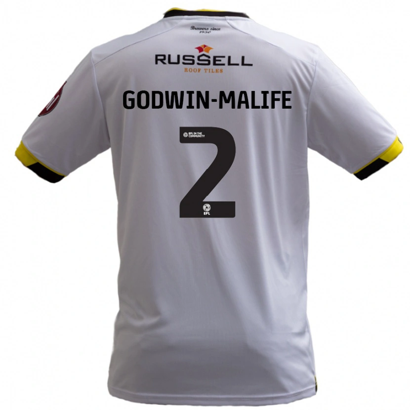Danxen Heren Udoka Godwin-Malife #2 Wit Uitshirt Uittenue 2024/25 T-Shirt