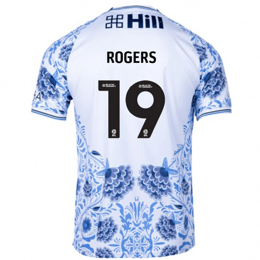 Danxen Heren Beatrice Rogers #19 Wit Blauw Uitshirt Uittenue 2024/25 T-Shirt