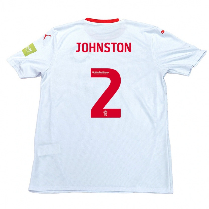 Danxen Heren Carl Johnston #2 Wit Uitshirt Uittenue 2024/25 T-Shirt