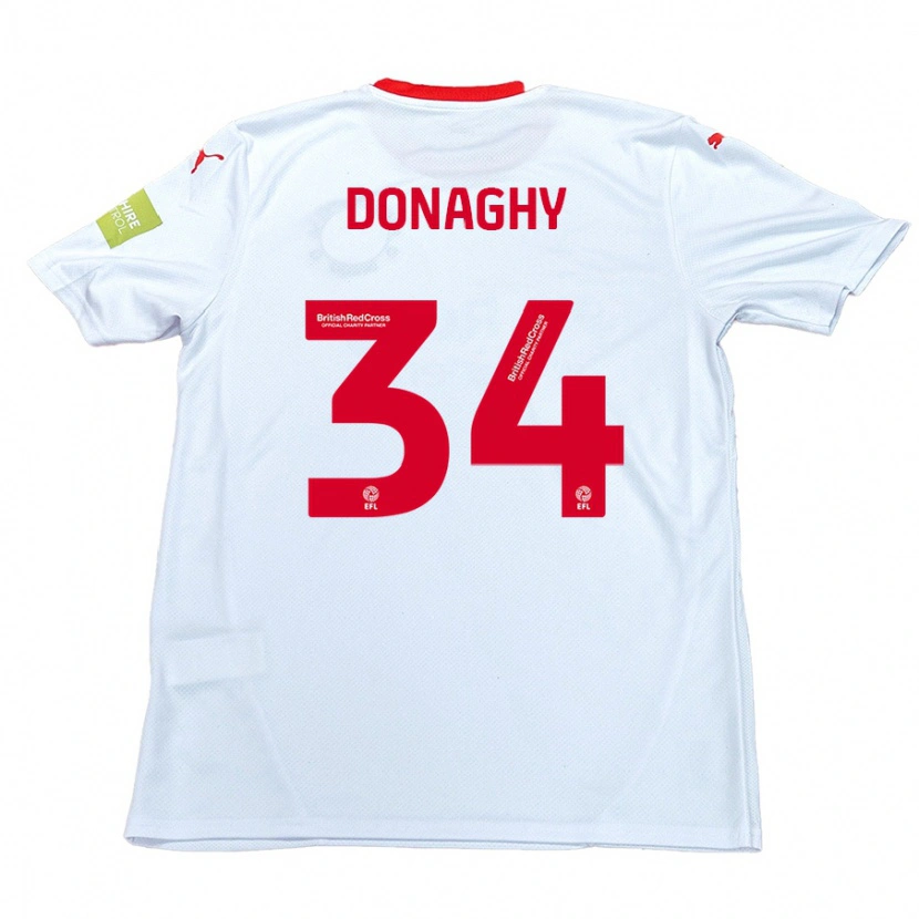 Danxen Heren Tom Donaghy #34 Wit Uitshirt Uittenue 2024/25 T-Shirt