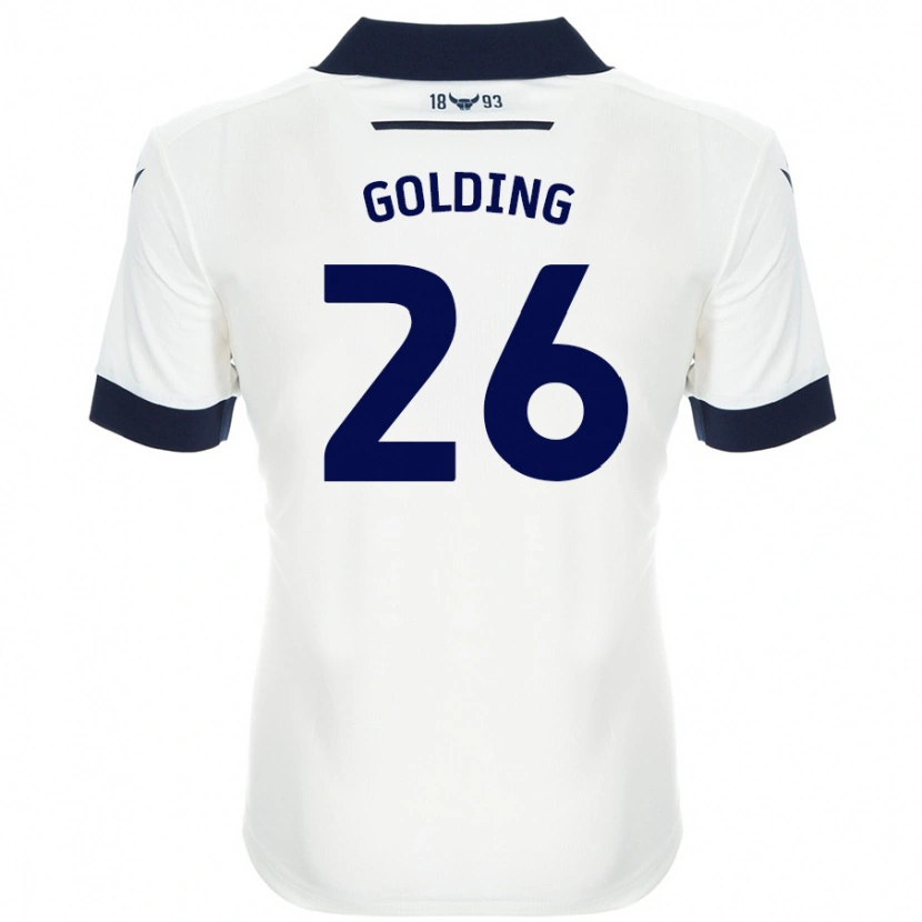 Danxen Heren James Golding #26 Wit Marineblauw Uitshirt Uittenue 2024/25 T-Shirt