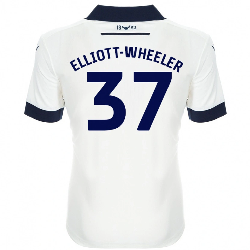 Danxen Heren Aidan Elliott-Wheeler #37 Wit Marineblauw Uitshirt Uittenue 2024/25 T-Shirt